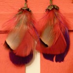 boucles d'oreilles à plumes 