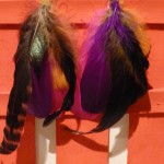 grosses boucles d'oreilles à plumes