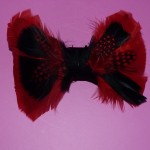 barrette noeud à plumes