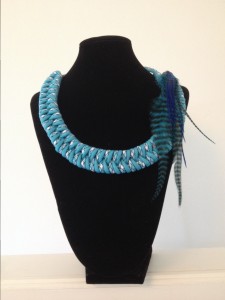 Collier ethnique à plumes mamzaile 