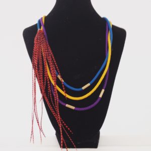 collier ethnique chic et plume afrique african mamzaile nantes