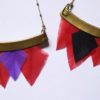 collier talisman orixa plumes rouge et noir